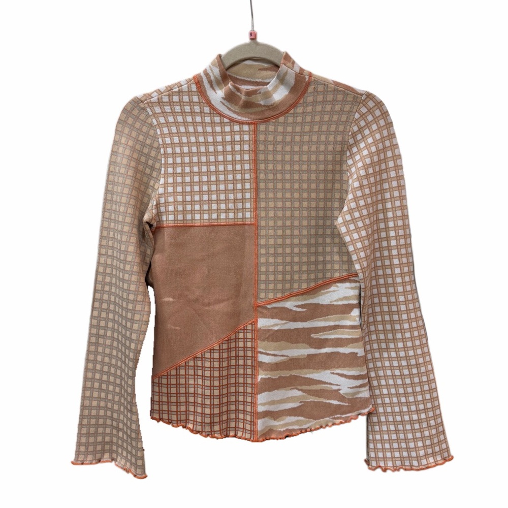 Jonathan Simkhai Patchwork Mesh Top – Size Small - image 3